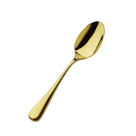 Bon Chef Como, Soup/Dessert Spoon, Mirror Finish, 18/10, 8" - Gold , set of 12 S4003G